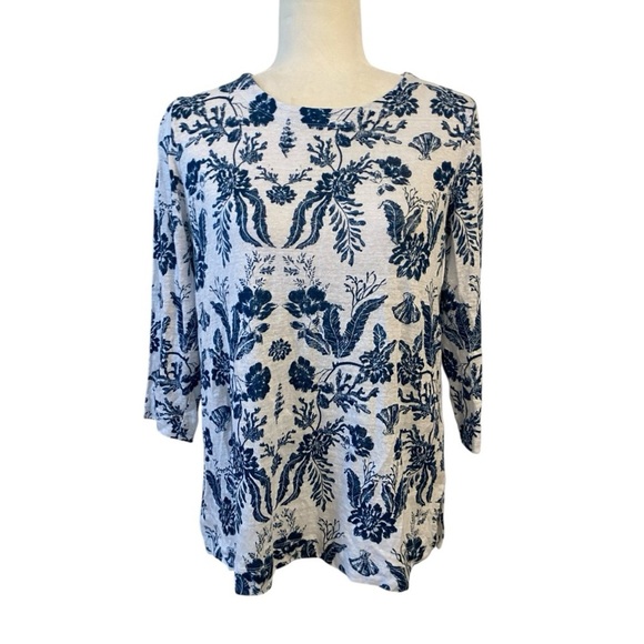 Calypso St Barth Womwns 100% Linen Floral Casual Shirt - Picture 1 of 6